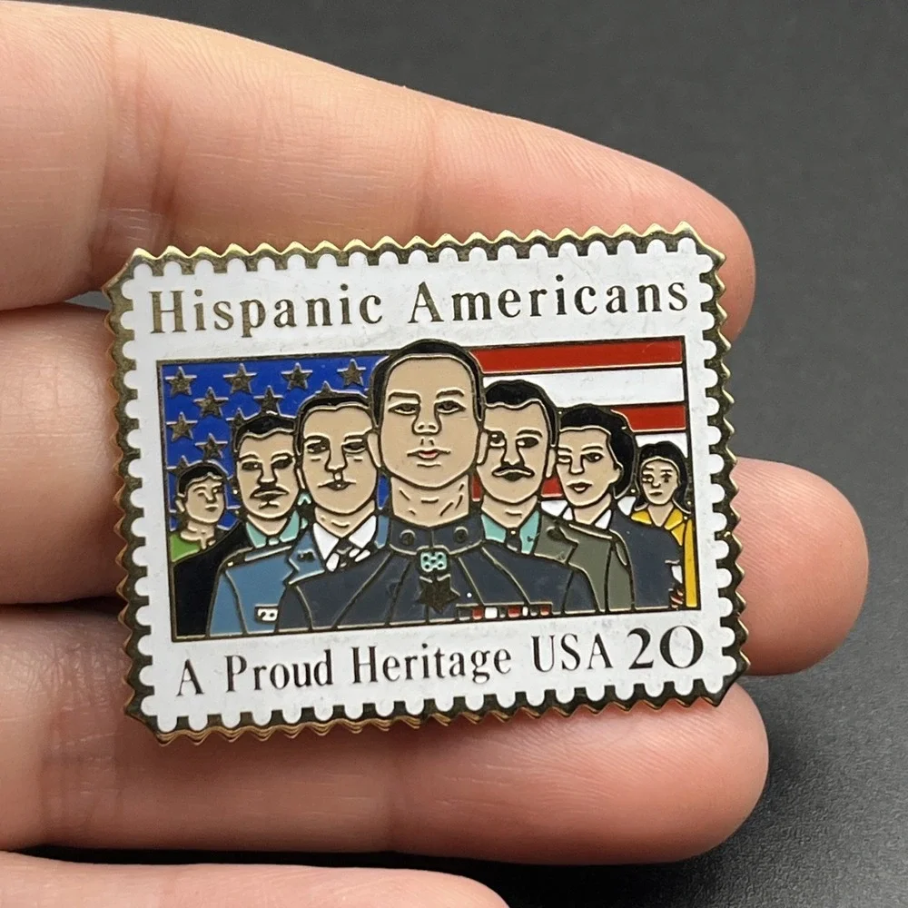 Hispanic Americans‎ A Proud Heritage Postage Stamp Lapel Hat Pin